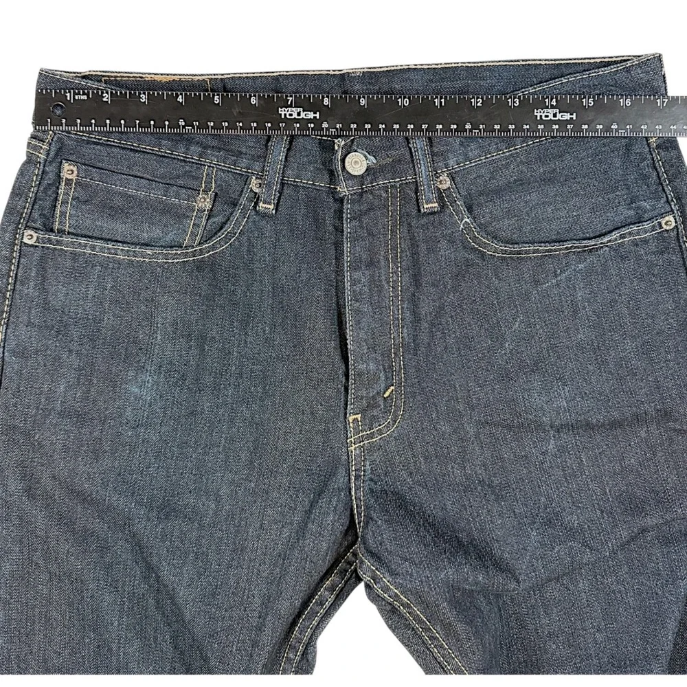 Levis 505 Regular Fit Straight Leg Dark Indigo Jeans Mens 34x30 00505-1554